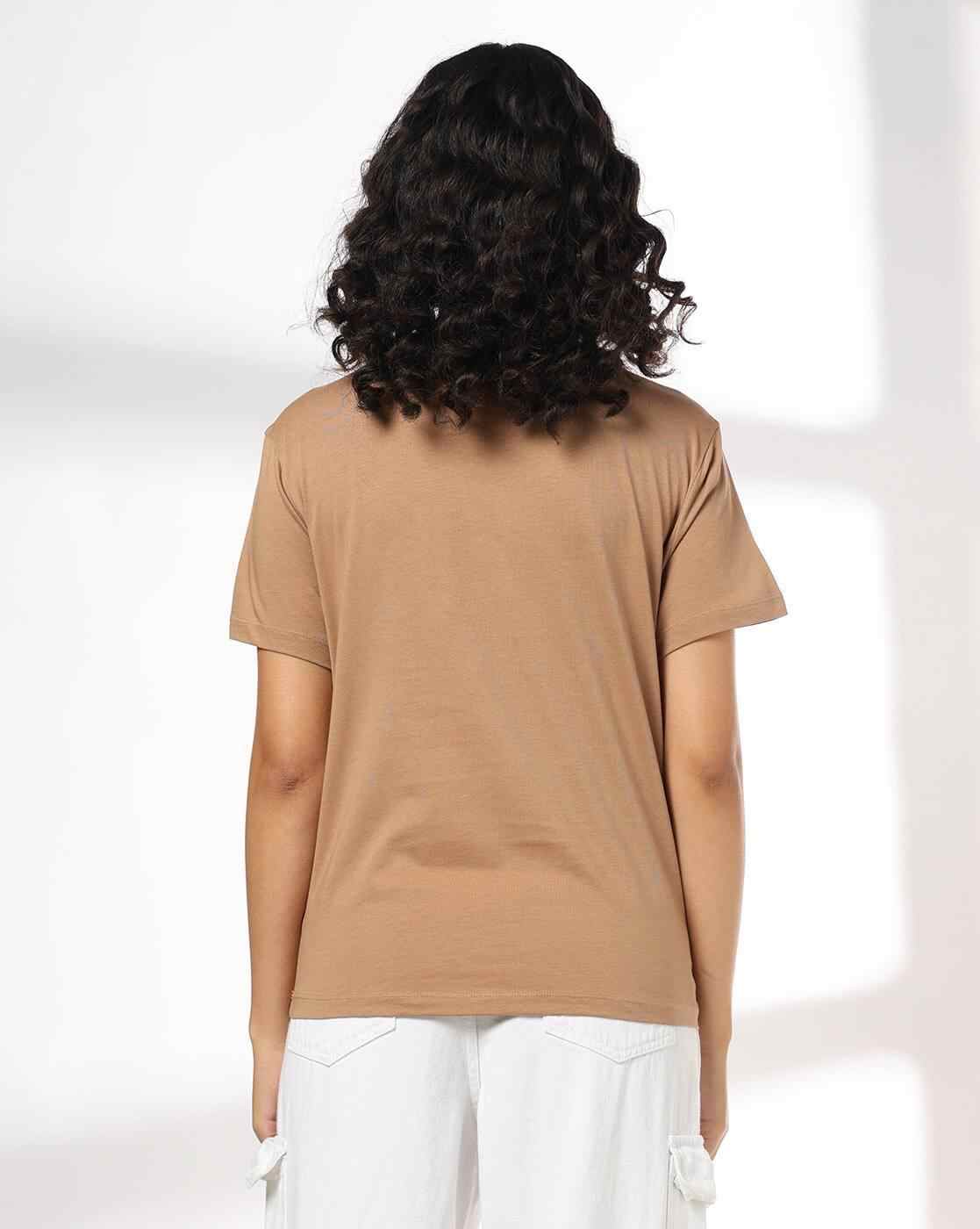 DNMX | Women Printed Loose Fit Crew-Neck T-Shirt|2