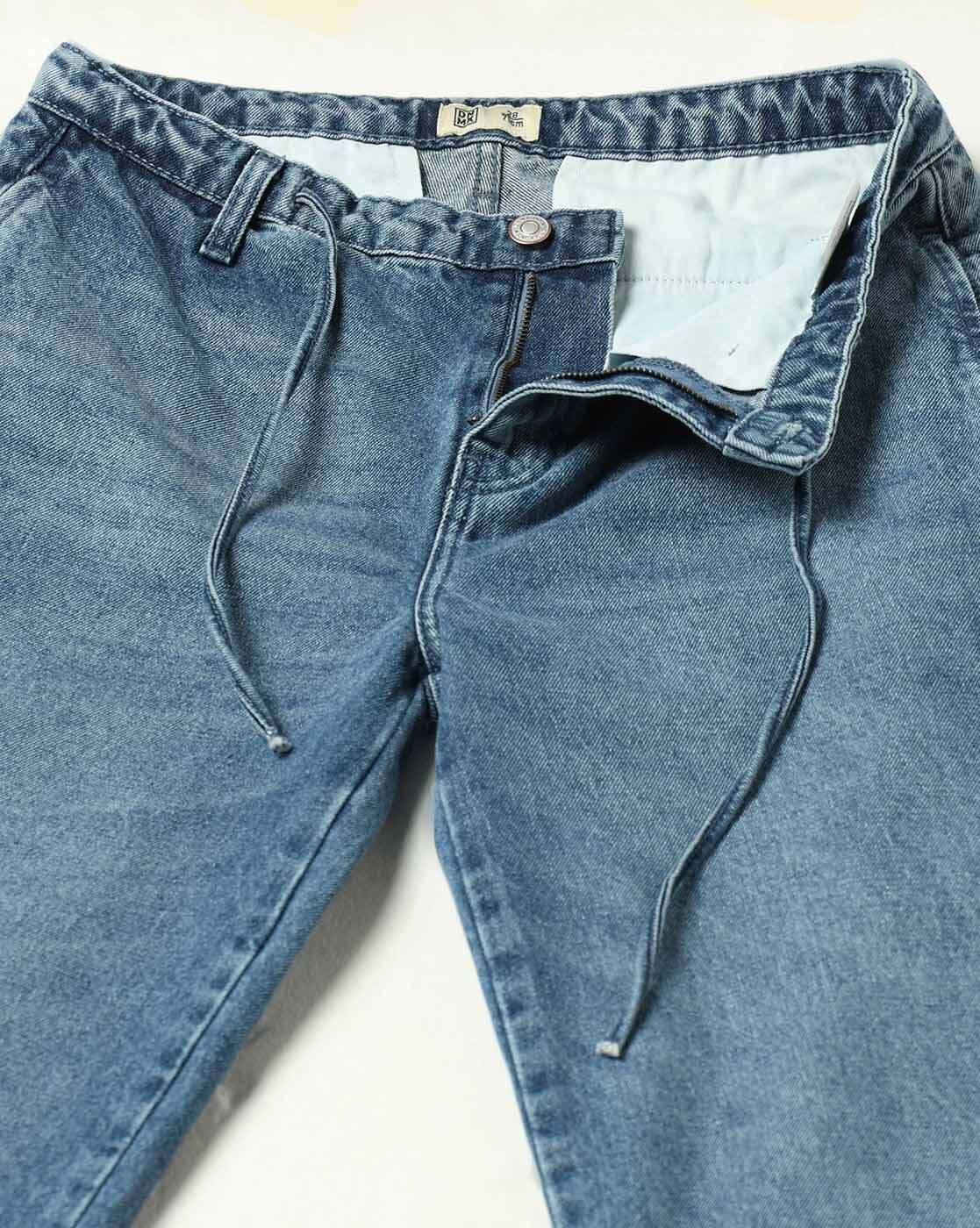 DNMX | Women Mid-Wash Wide Leg Jeans|4