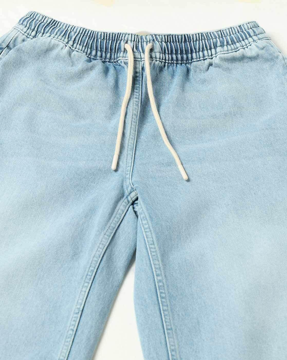 DNMX | Women Light-Wash Wide Leg Jeans|4