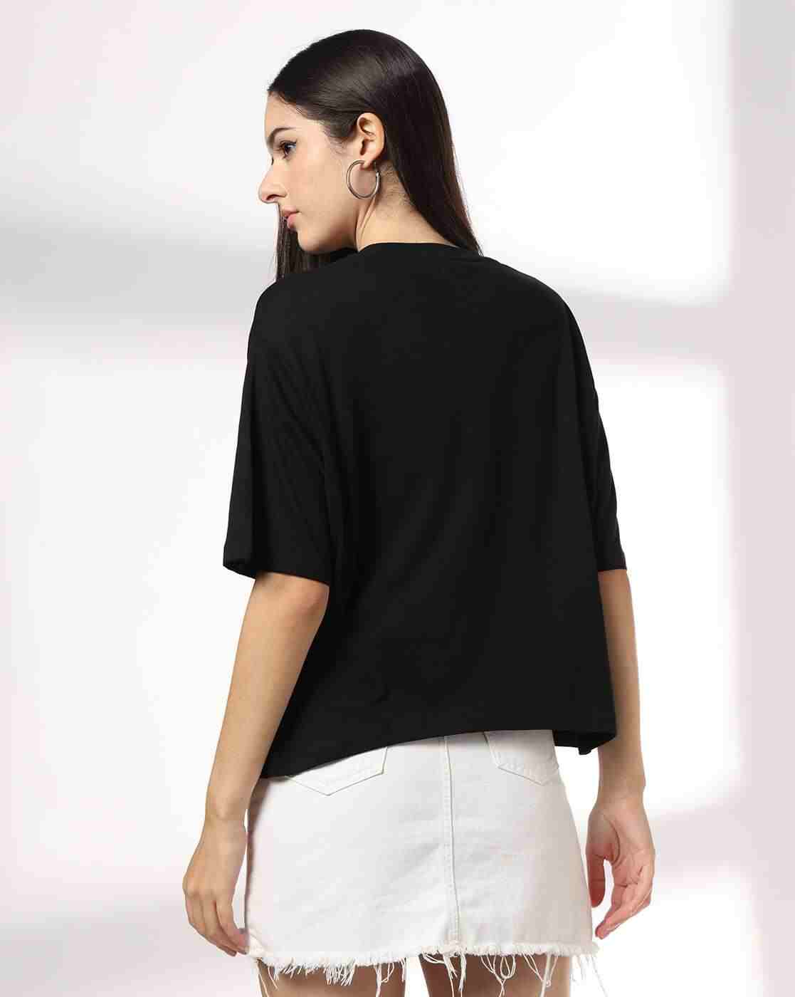 DNMX | Women Graphic Print Loose Fit Crew-Neck T-Shirt|2