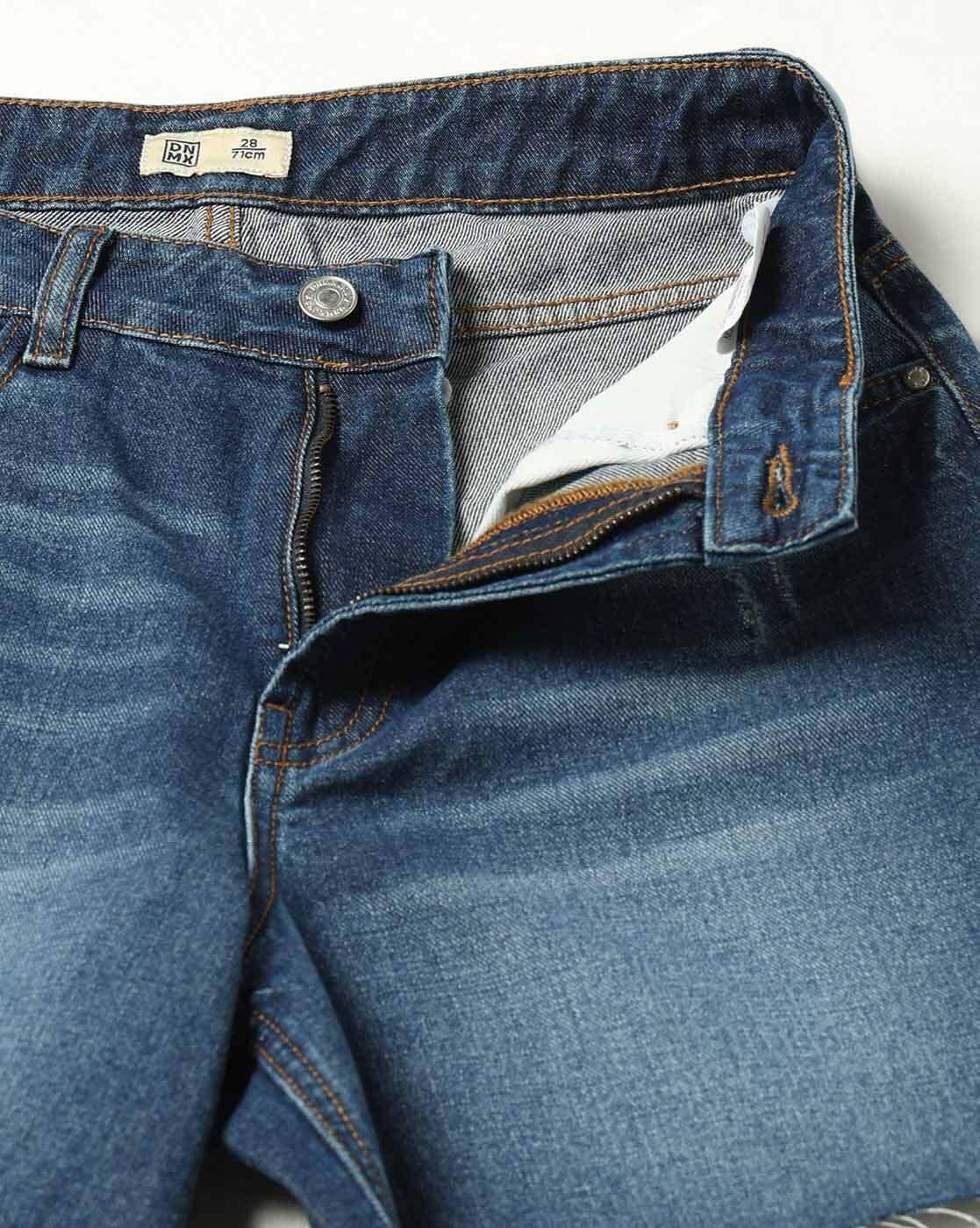 DNMX | Women Mid-Wash Denim Shorts|4