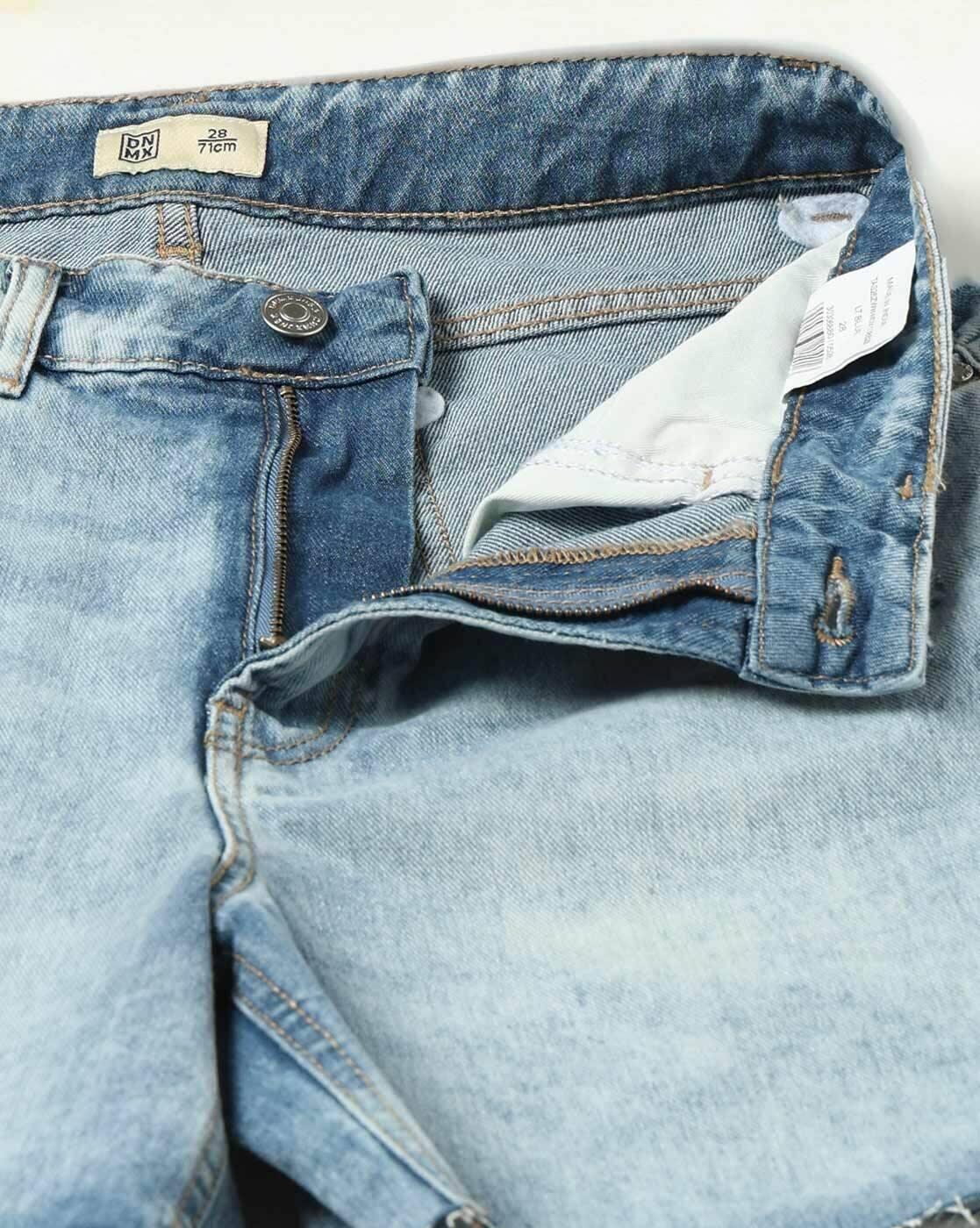 DNMX | Women Mid-Wash Denim Shorts|3