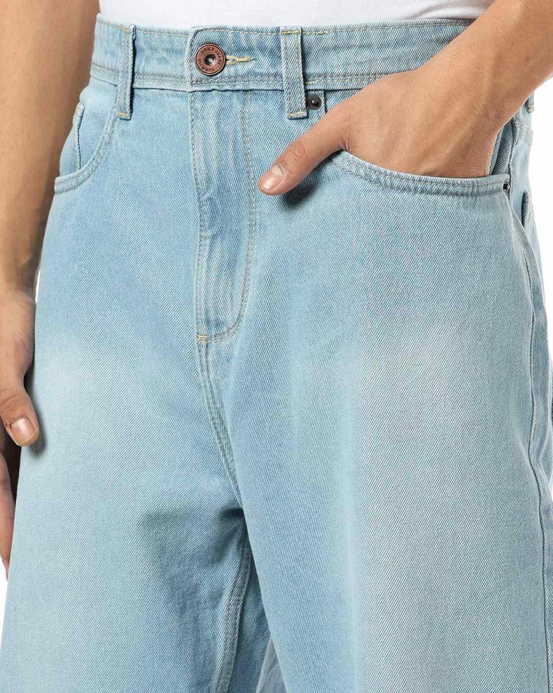 DNMX | Men Mid-Wash Baggy Jeans|3