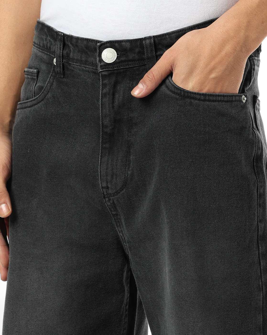DNMX | Men Mid-Wash Baggy Jeans|3