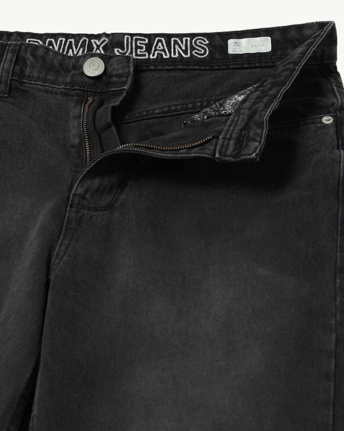 DNMX | Men Mid-Wash Baggy Jeans|4