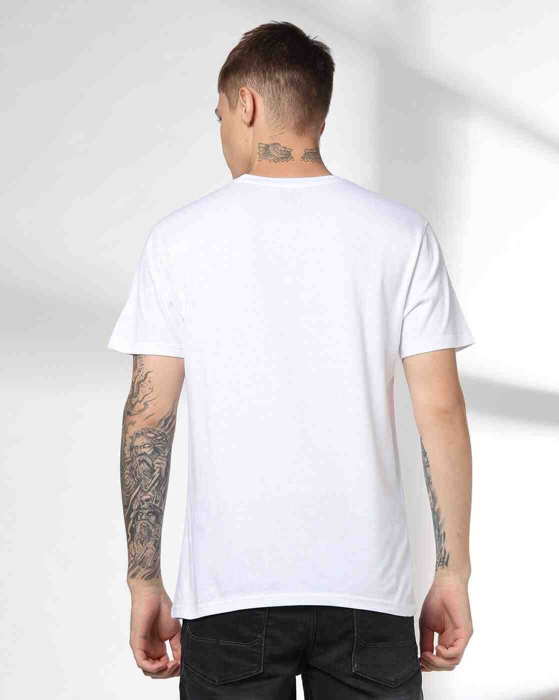 DNMX | Men Typographic Print Regular Fit Crew-Neck T-Shirt|2