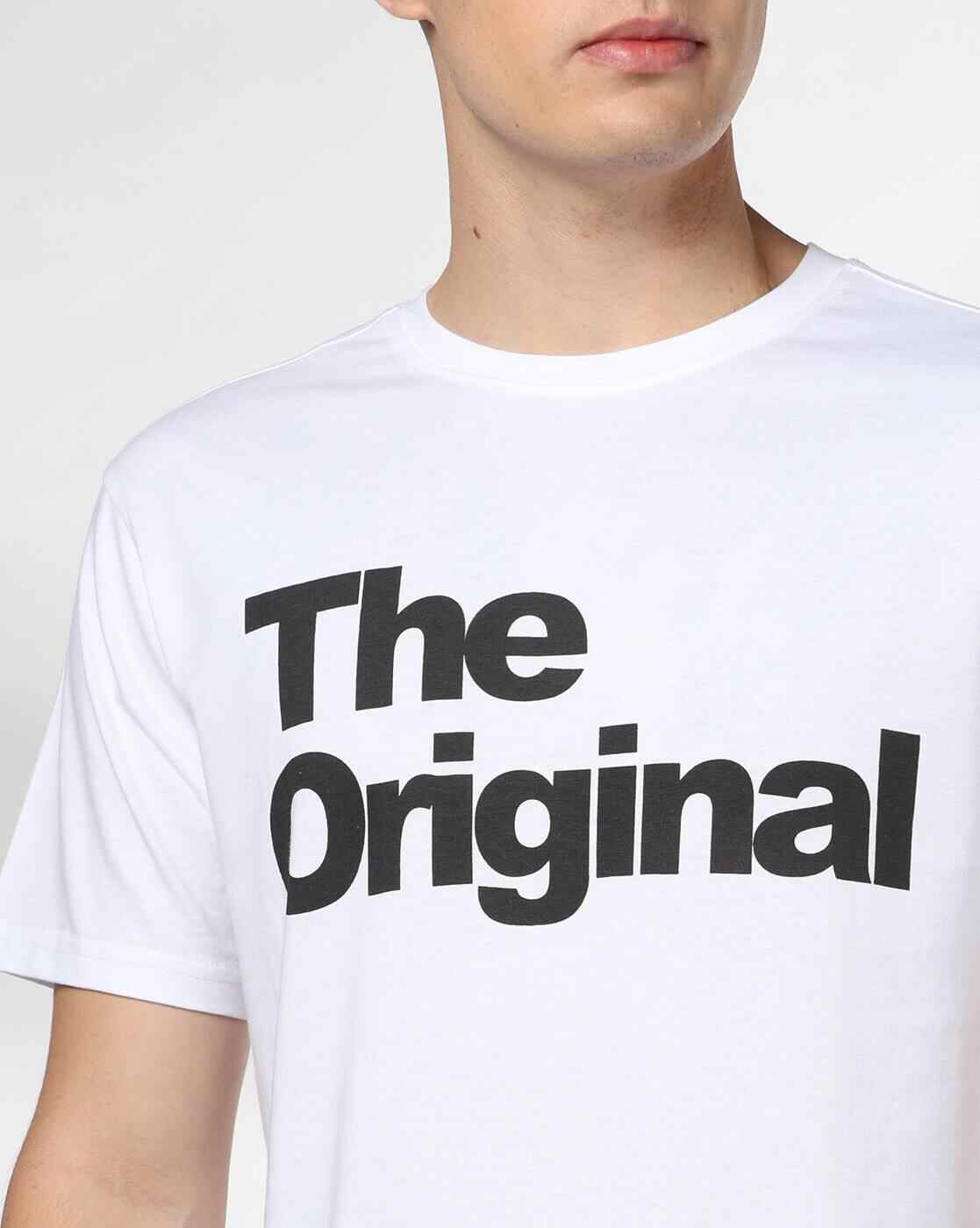 DNMX | Men Typographic Print Regular Fit Crew-Neck T-Shirt|3