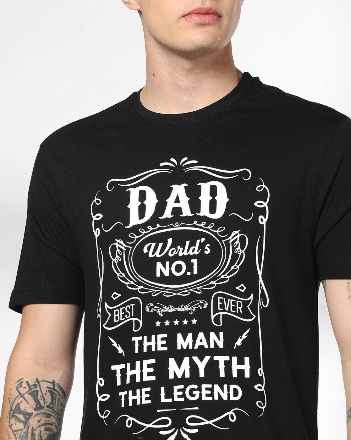 DNMX | Men Typographic Print Regular Fit Crew-Neck T-Shirt|2