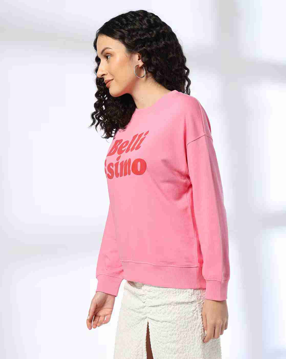 DNMX | Women Typographic Print Relaxed Fit Sweatshirt|1
