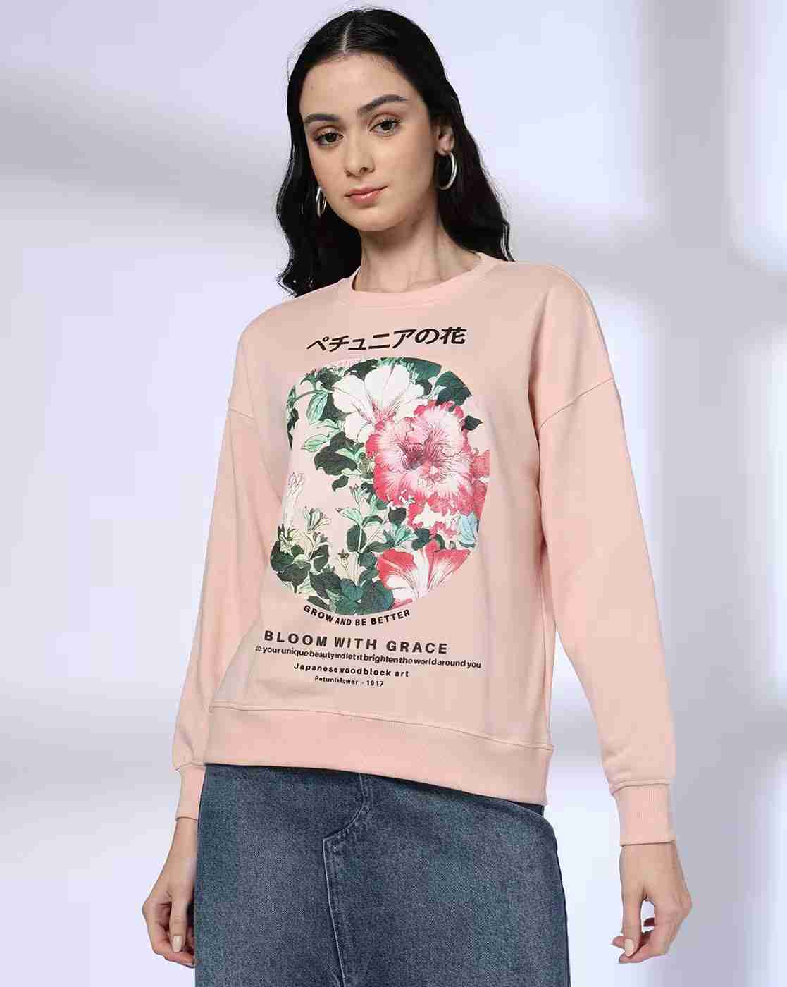 DNMX | Women Graphic Print Relaxed Fit Sweatshirt|0