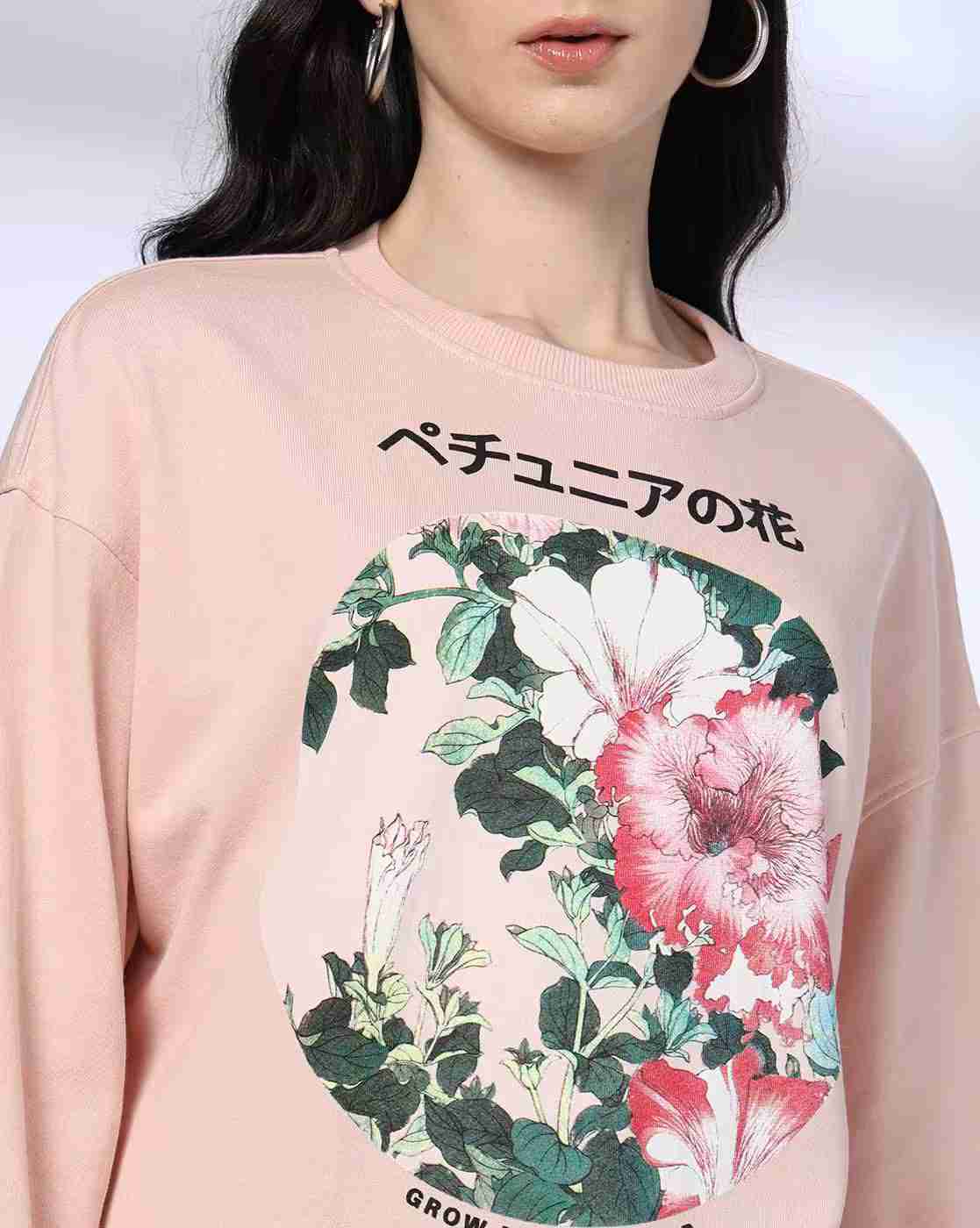 DNMX | Women Graphic Print Relaxed Fit Sweatshirt|3