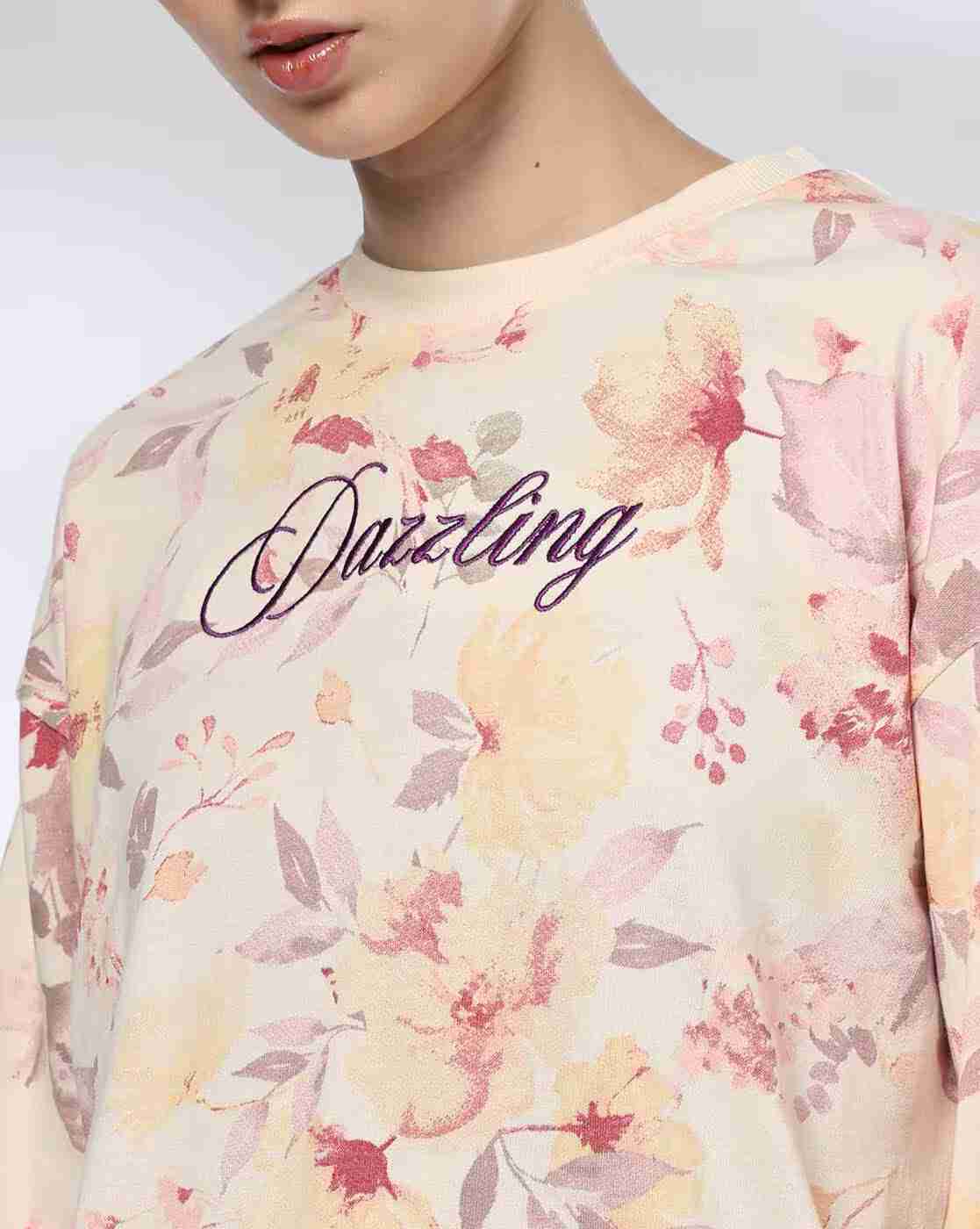 DNMX | Women Floral Print Relaxed Fit Sweatshirt|3