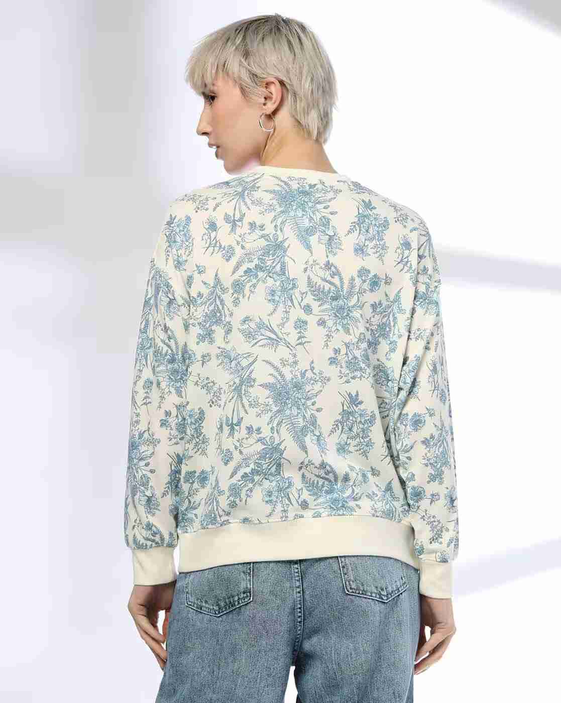 DNMX | Women Floral Print Relaxed Fit Sweatshirt|3