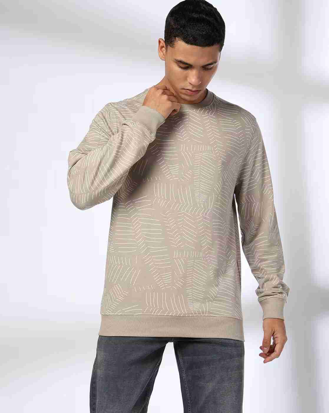 DNMX | Men Leaf Print Regular Fit Sweatshirt|0