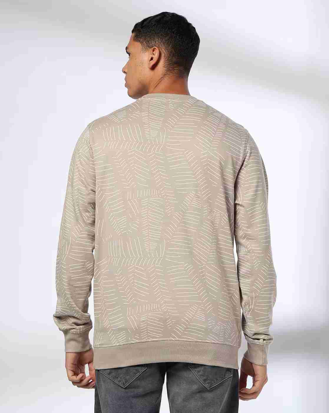 DNMX | Men Leaf Print Regular Fit Sweatshirt|2