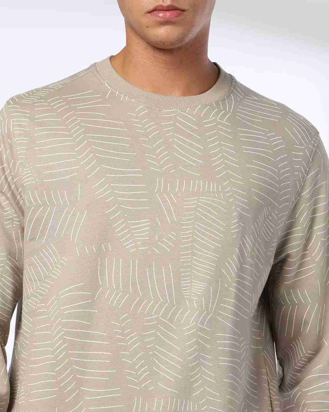 DNMX | Men Leaf Print Regular Fit Sweatshirt|3