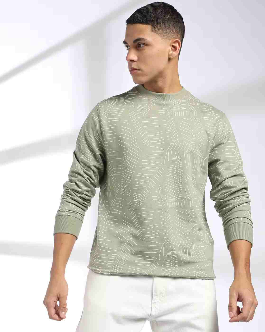 Men Printed Slim Fit Sweatshirt