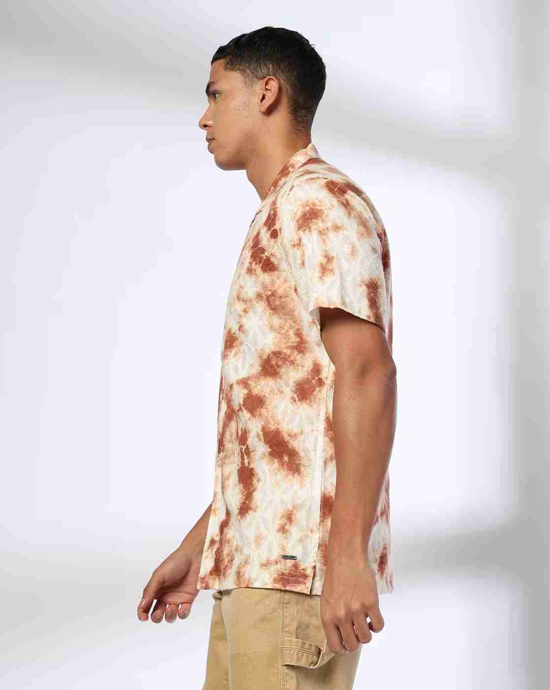 DNMX | Men Tie & Dye Print Regular Fit Shirt|1