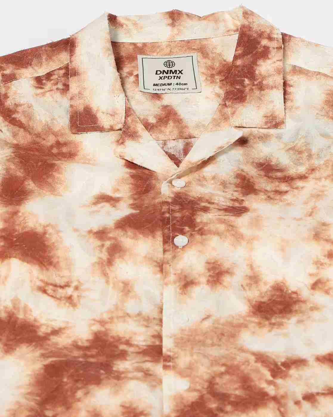 DNMX | Men Tie & Dye Print Regular Fit Shirt|4