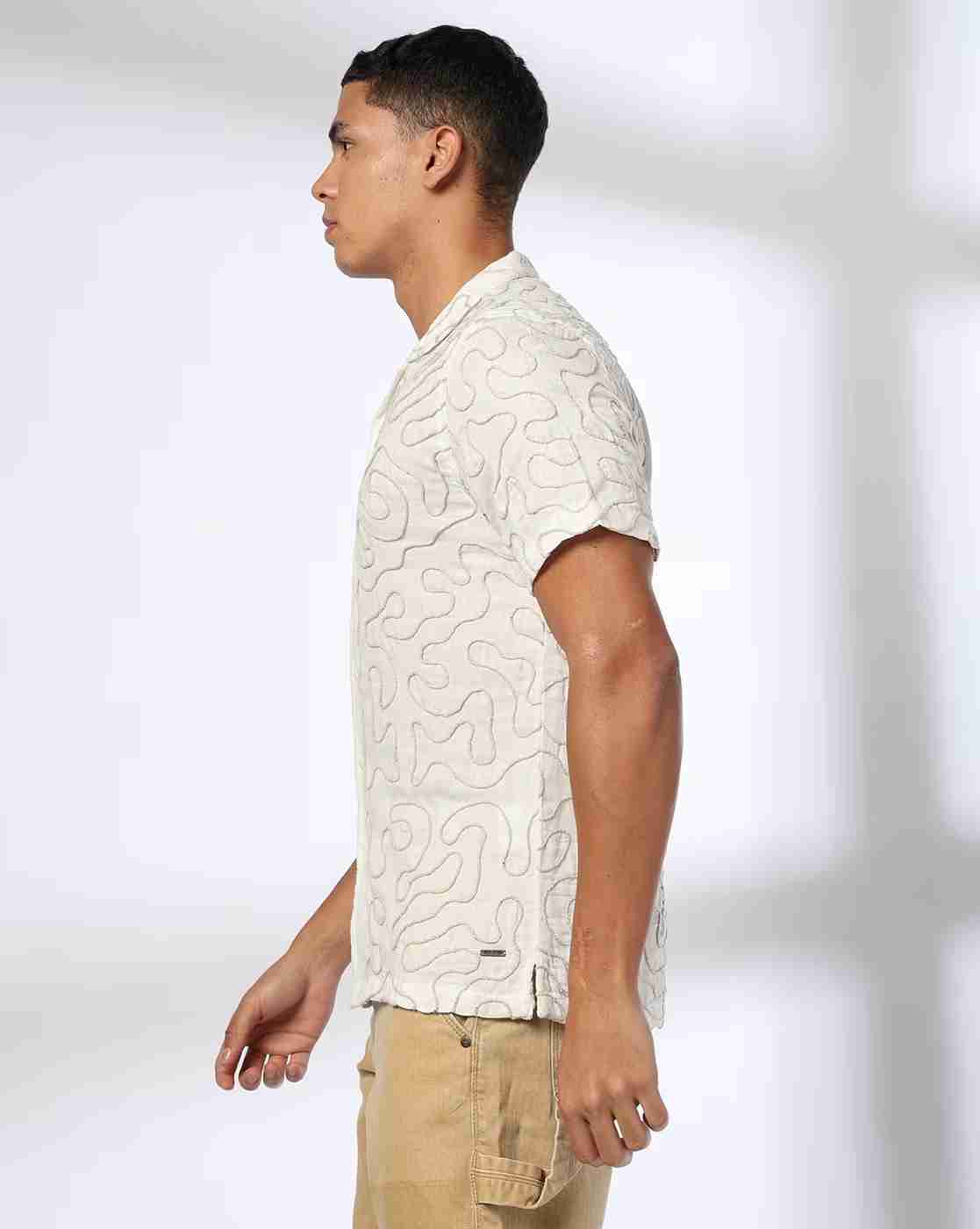 DNMX | Men Embroidered Regular Fit Shirt|1