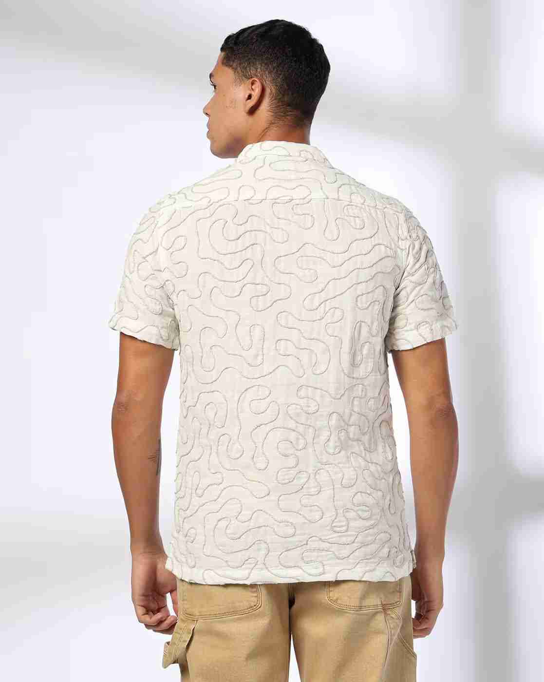 DNMX | Men Embroidered Regular Fit Shirt|2