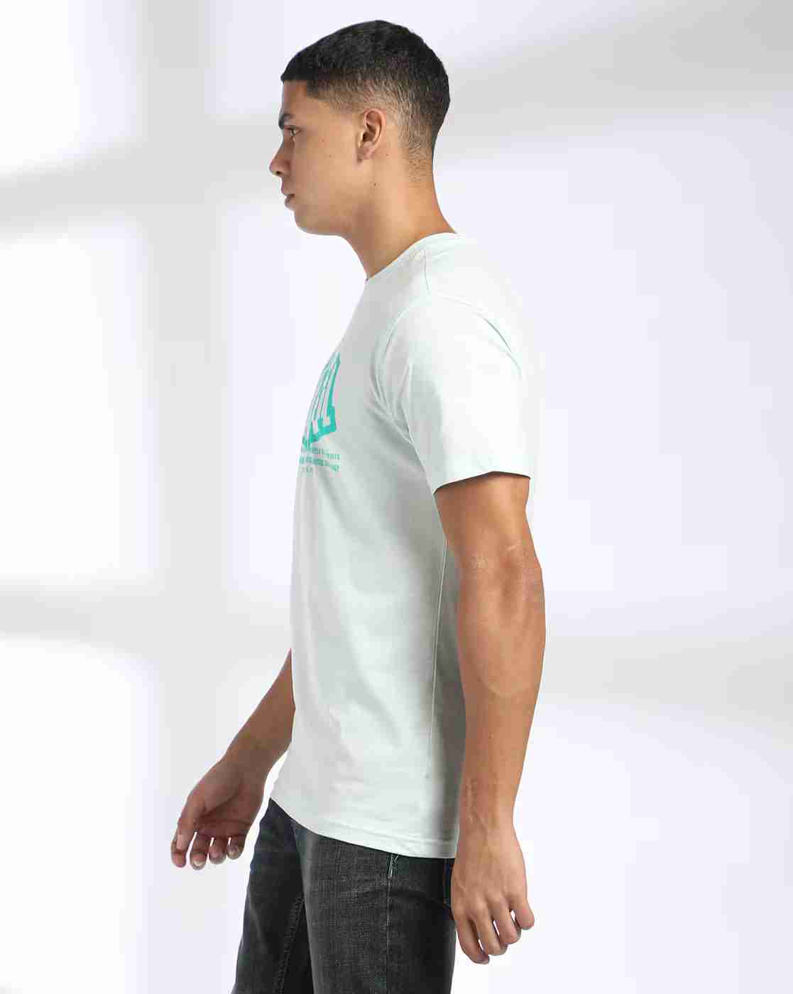 DNMX | Men Graphic Print Regular Fit Crew-Neck T-Shirt|1