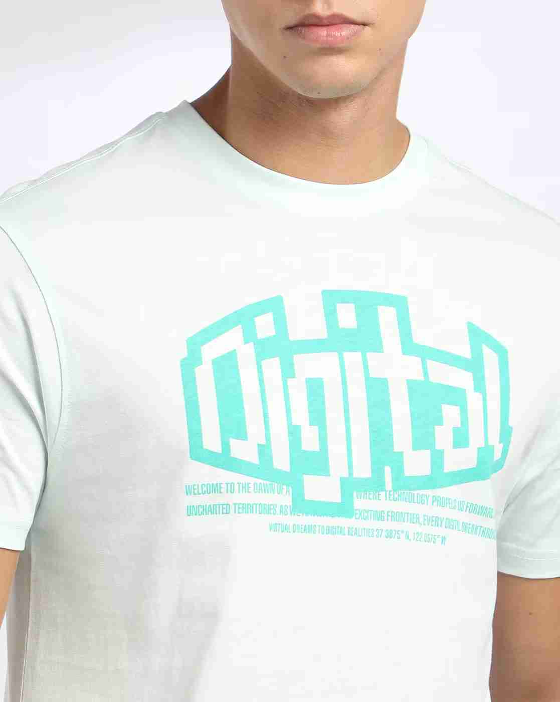 DNMX | Men Graphic Print Regular Fit Crew-Neck T-Shirt|3