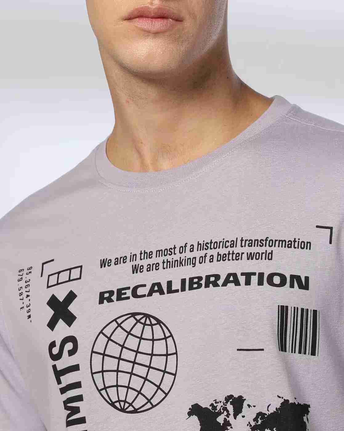 DNMX | Men Graphic Print Regular Fit Crew-Neck T-Shirt|3