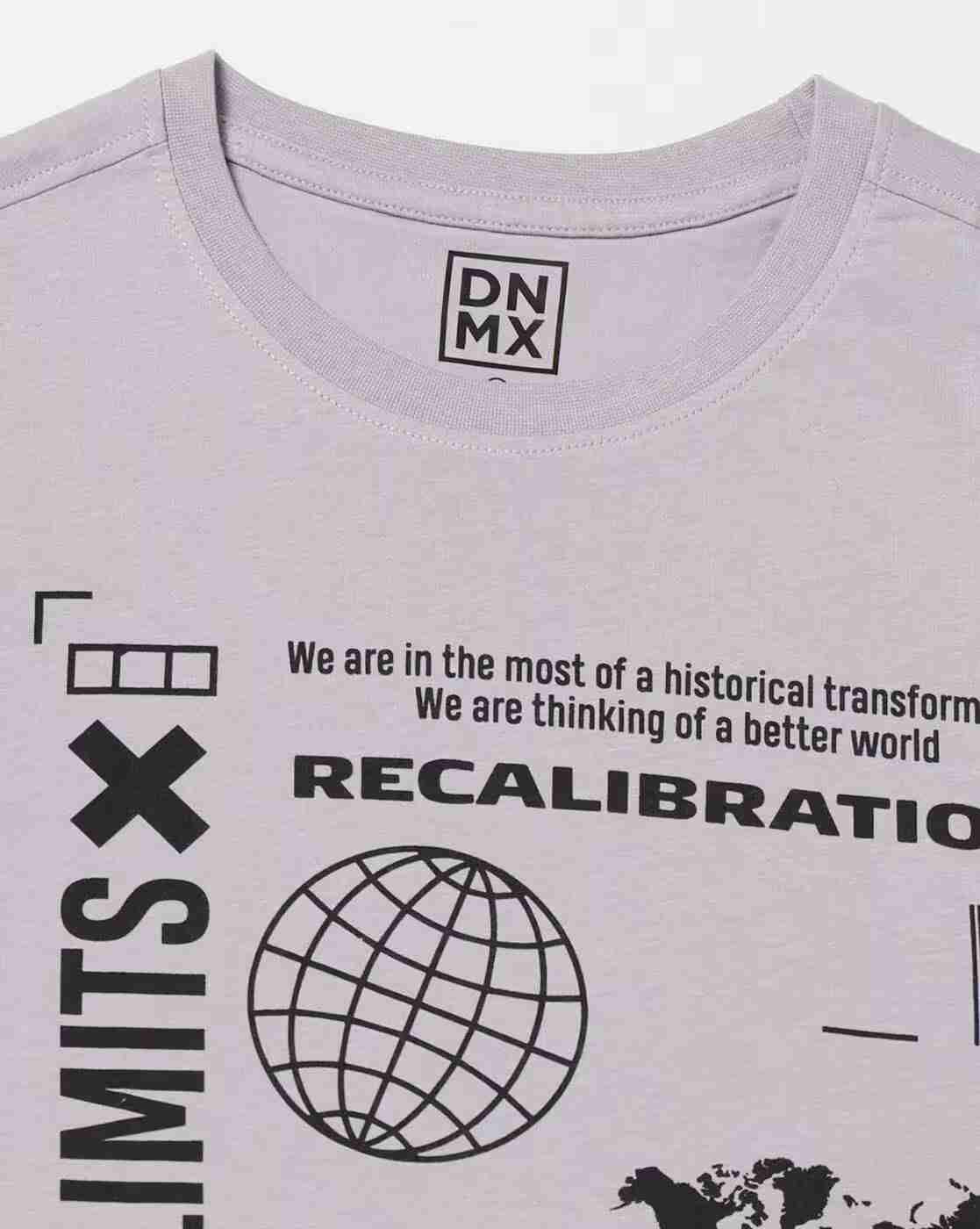 DNMX | Men Graphic Print Regular Fit Crew-Neck T-Shirt|4