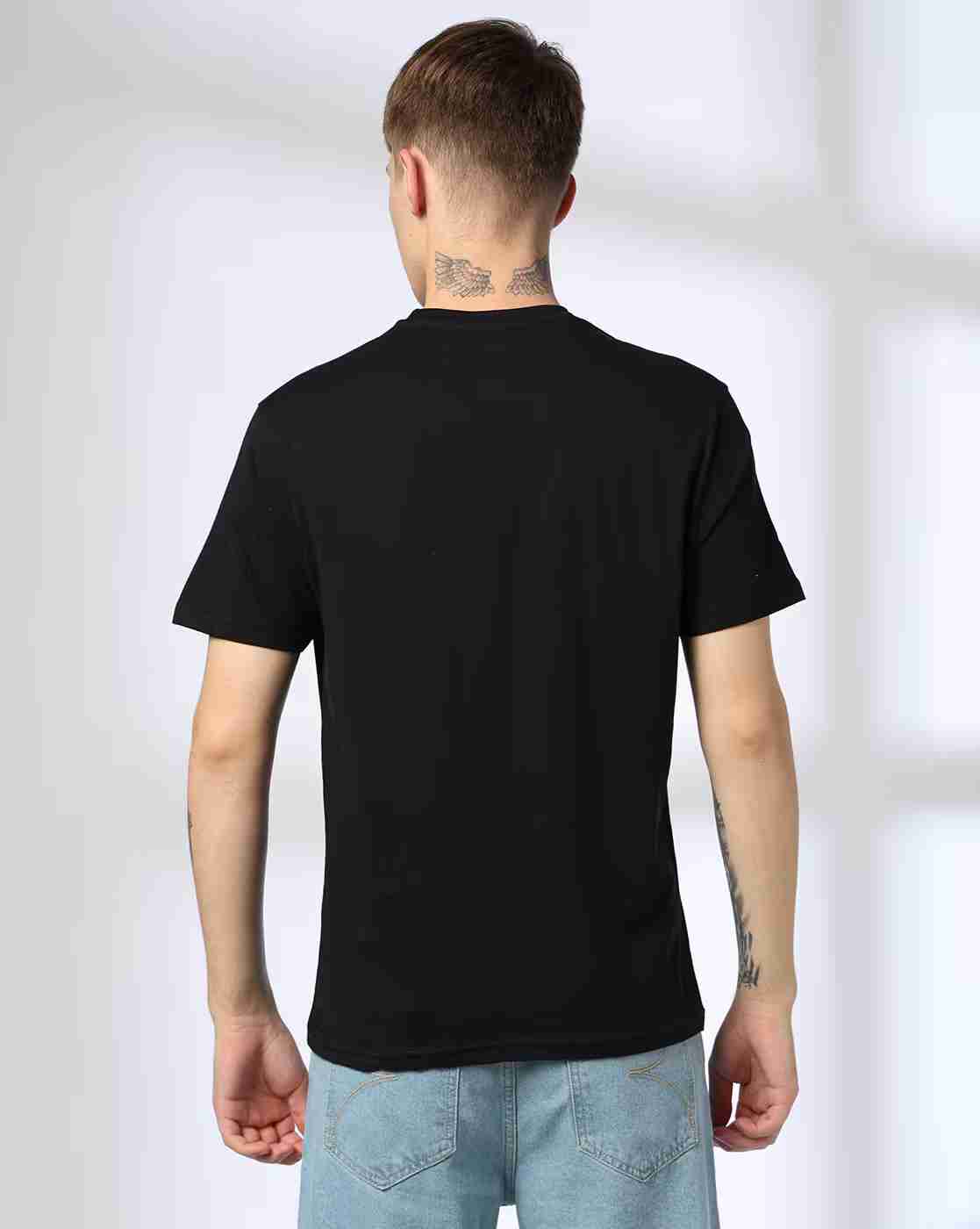 DNMX | Men Printed Regular Fit Crew-Neck T-Shirt|2