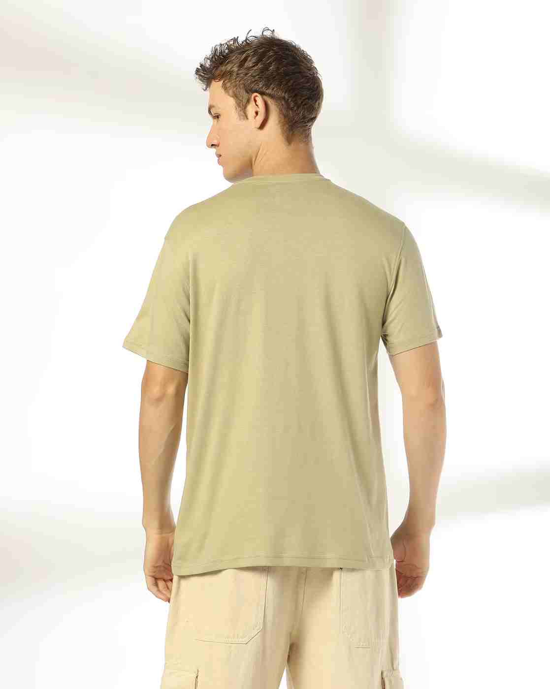 DNMX | Men Graphic Print Regular Fit Crew-Neck T-Shirt|2