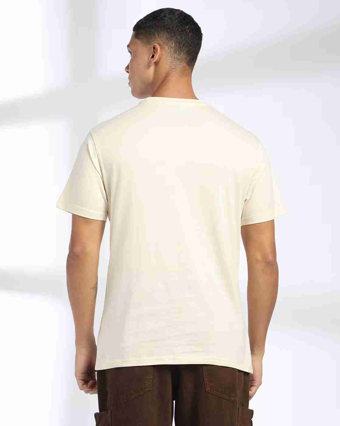 DNMX | Men Graphic Print Regular Fit Crew-Neck T-Shirt|3