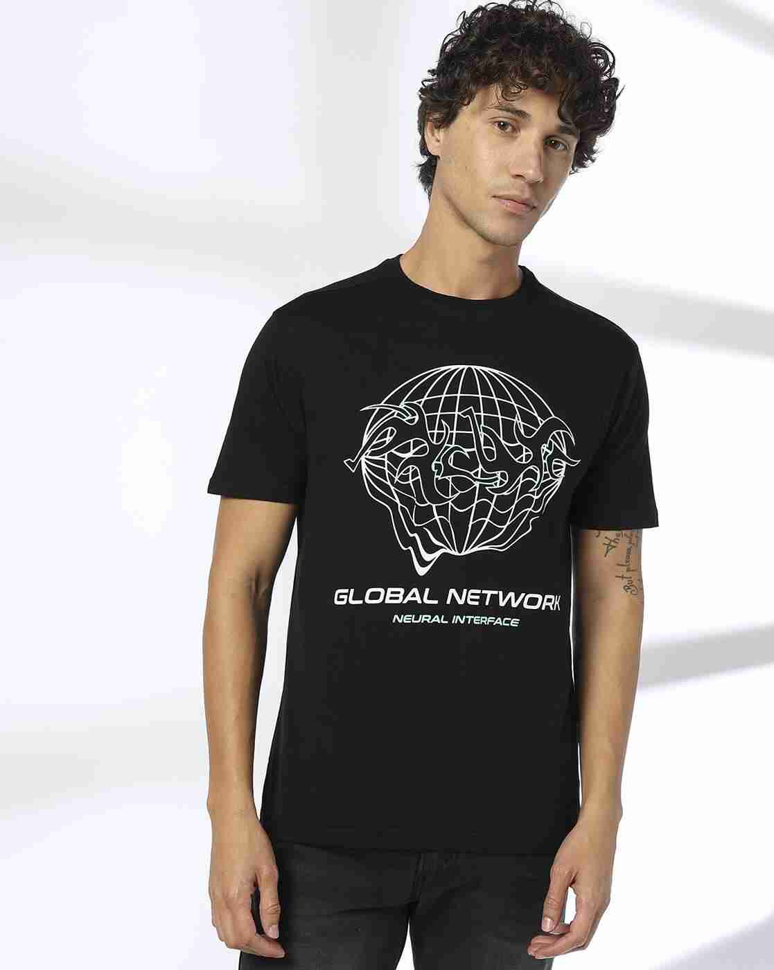 DNMX | Men Graphic Print Regular Fit Crew-Neck T-Shirt|3