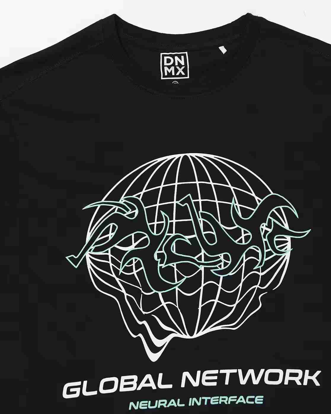 DNMX | Men Graphic Print Regular Fit Crew-Neck T-Shirt|5