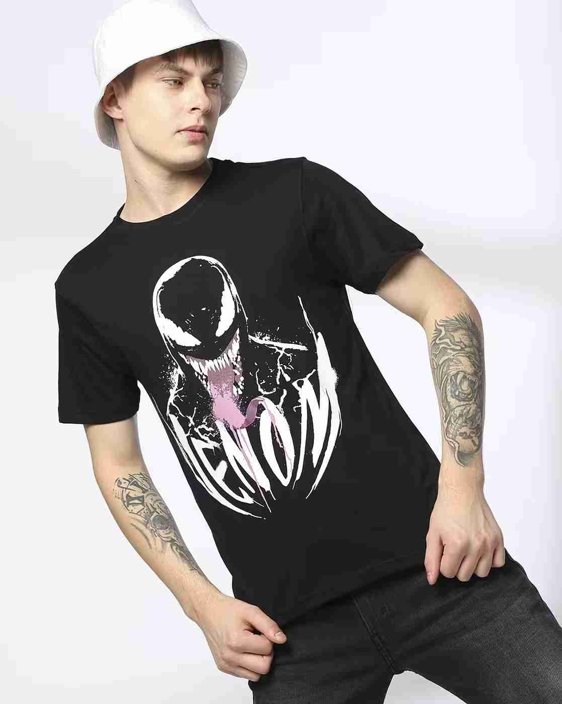 DNMX | Men Graphic Print Regular Fit Crew-Neck T-Shirt|0