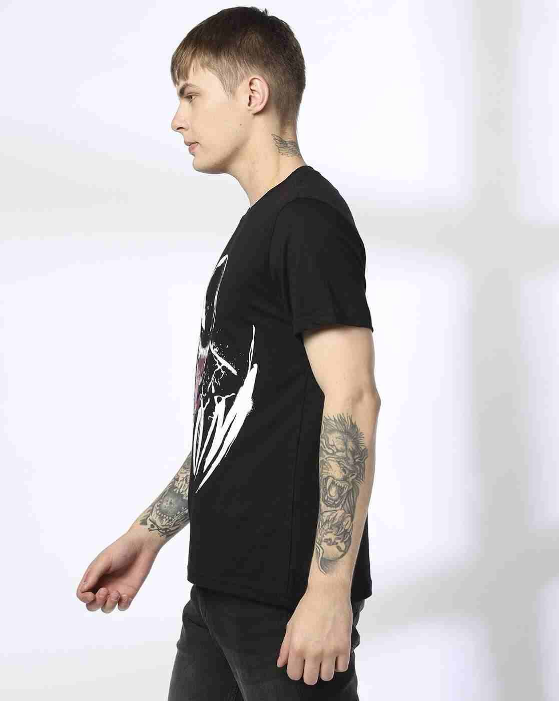 DNMX | Men Graphic Print Regular Fit Crew-Neck T-Shirt|1
