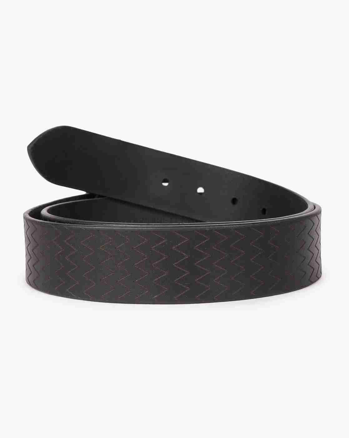 DNMX | Chevron Leather Belt with Pin-Buckle Closure|1