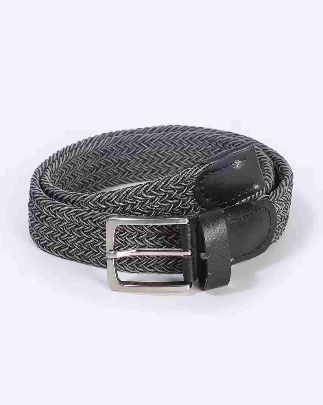 Braided Belt with Pin-Buckle Closure