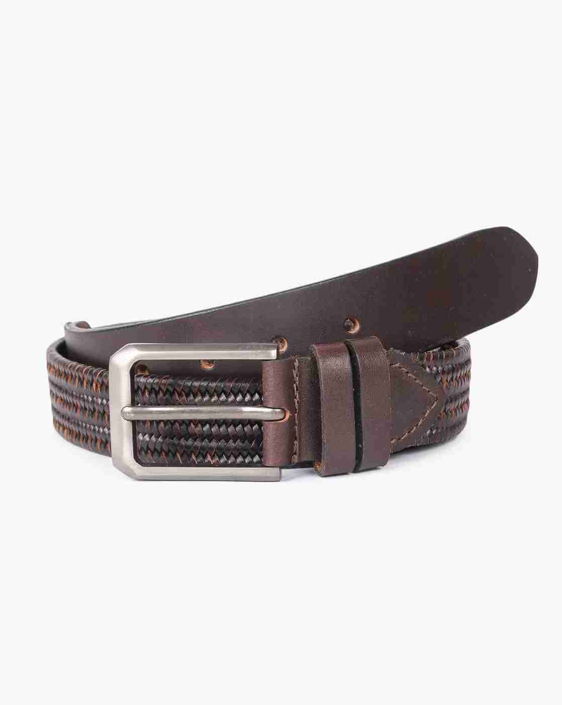 Braided Belt with Pin-Buckle Closure