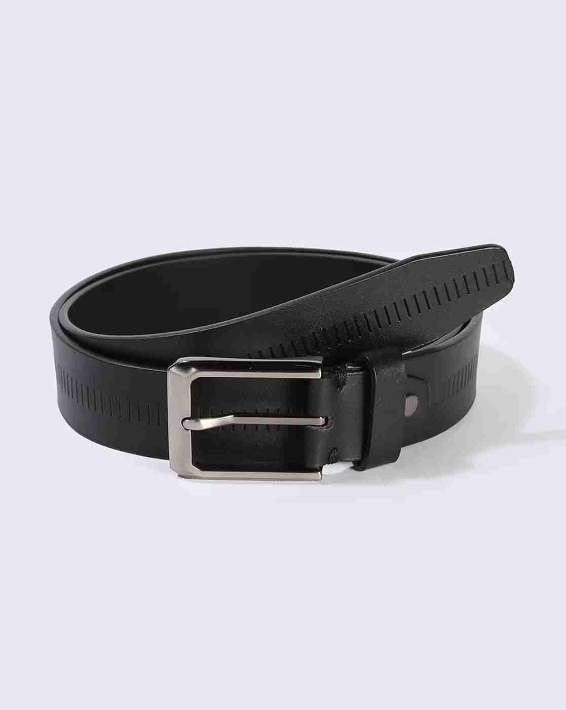 DNMX | Men Leather Belt with Tang-Buckle Closure|0