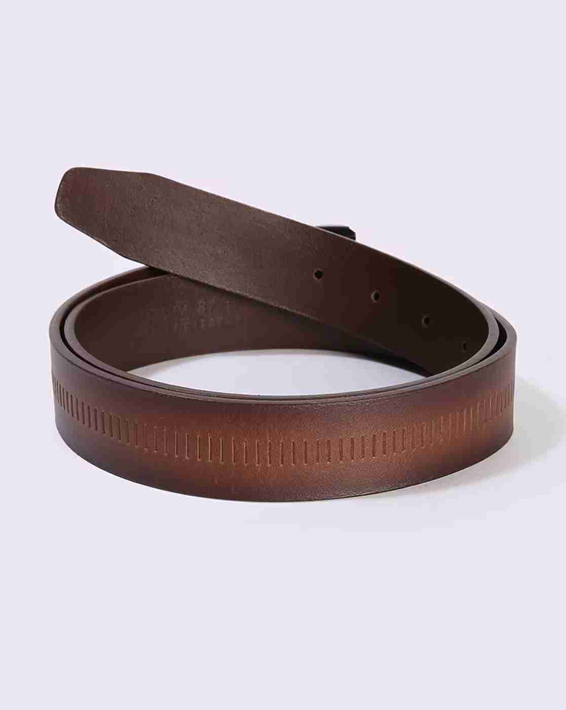 DNMX | Men Leather Belt with Tang-Buckle Closure|1