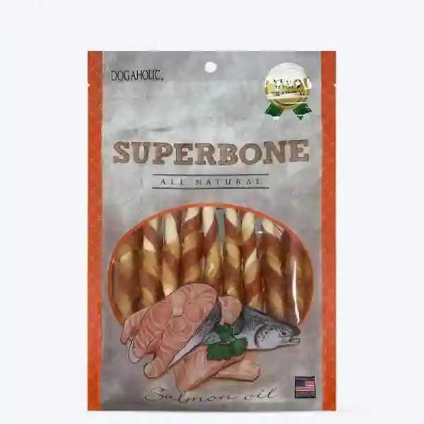 Super Bone Salmon Oil Sticks Treats for Dogs - 9 Sticks