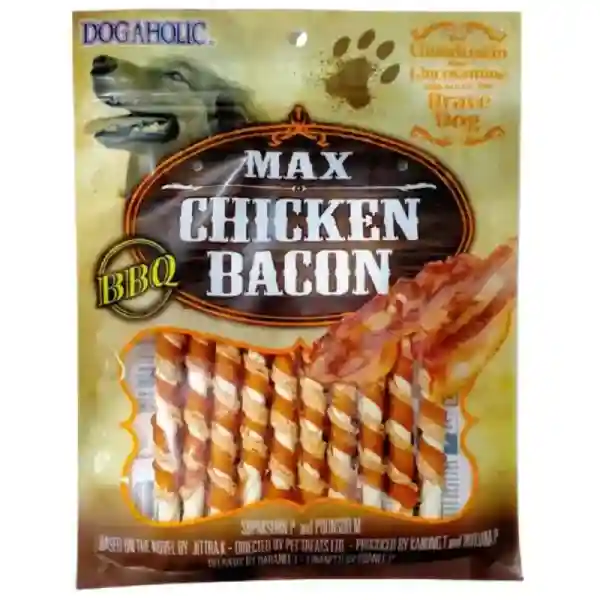Dogaholic Chicken Bacon Stick BBQ Dog Treats - 10 Pcs