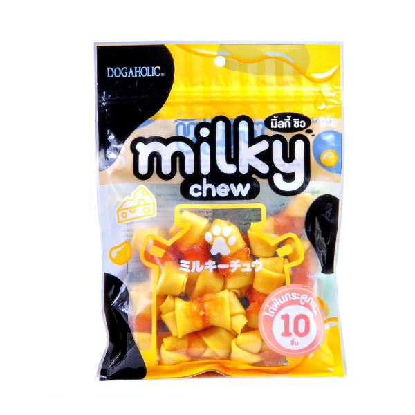 Dogaholic Milky Chew Cheese and Chicken Bones Dog Treats (10 pcs)