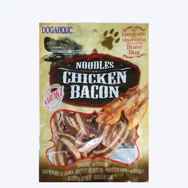 Dogaholic Noodles Chicken Bacon Strip Smoked Dog Treats - 130 g