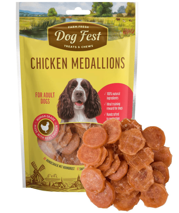 Dogfest Chicken Medallions Dog Treats 90g
