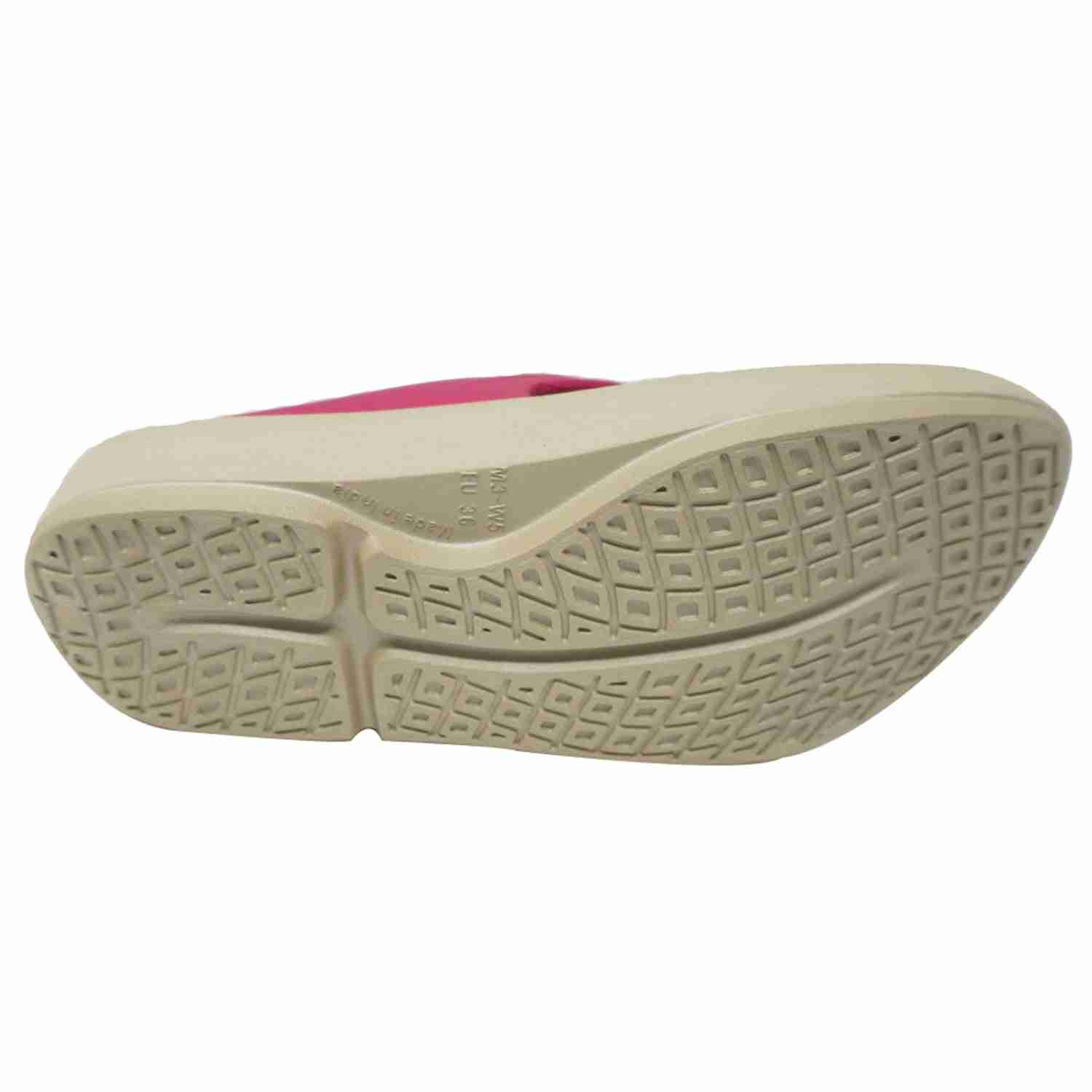 Women Casual Beige Fuchsia Flip Flops