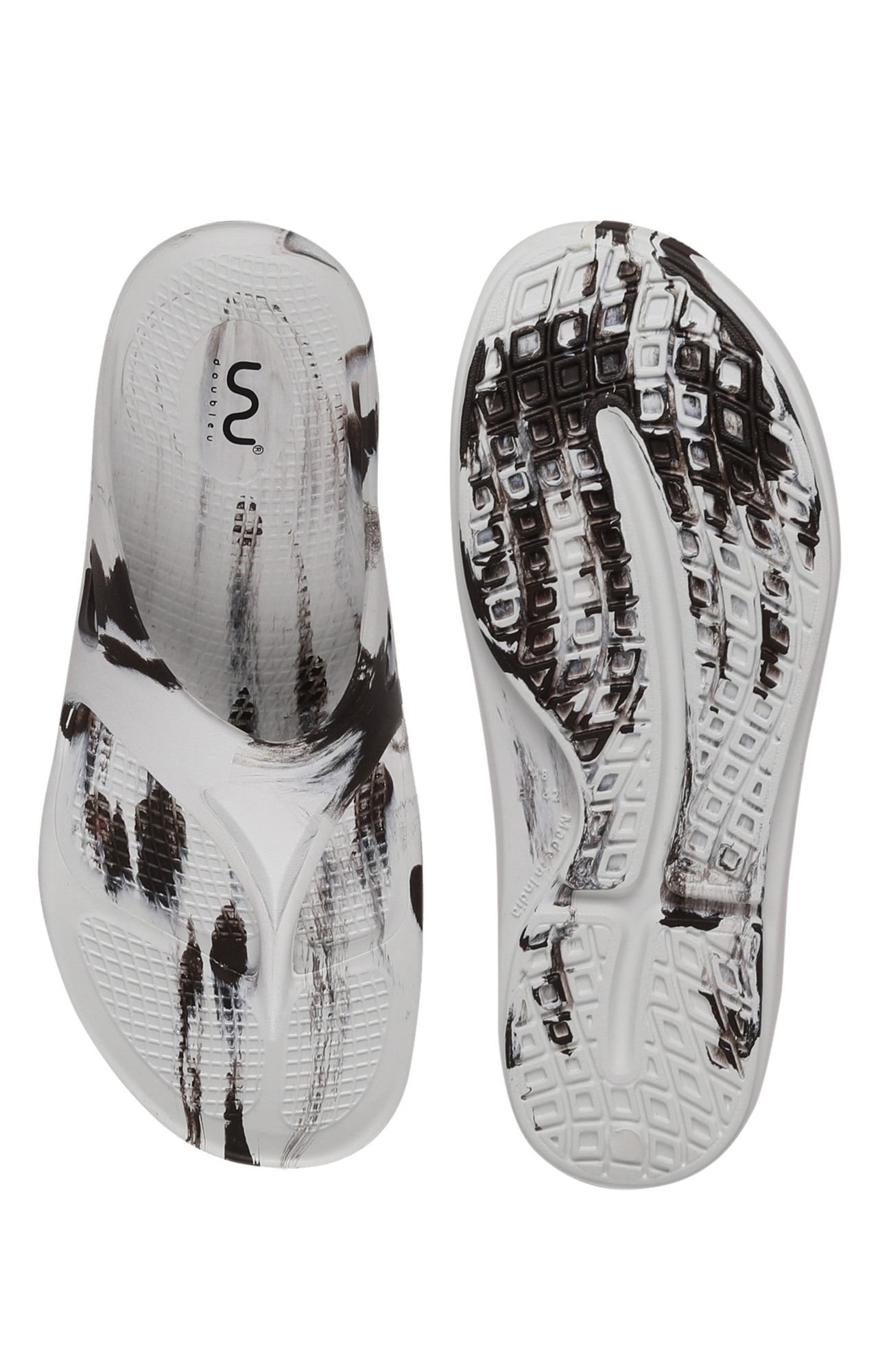 V Shape Classic Men Marble White