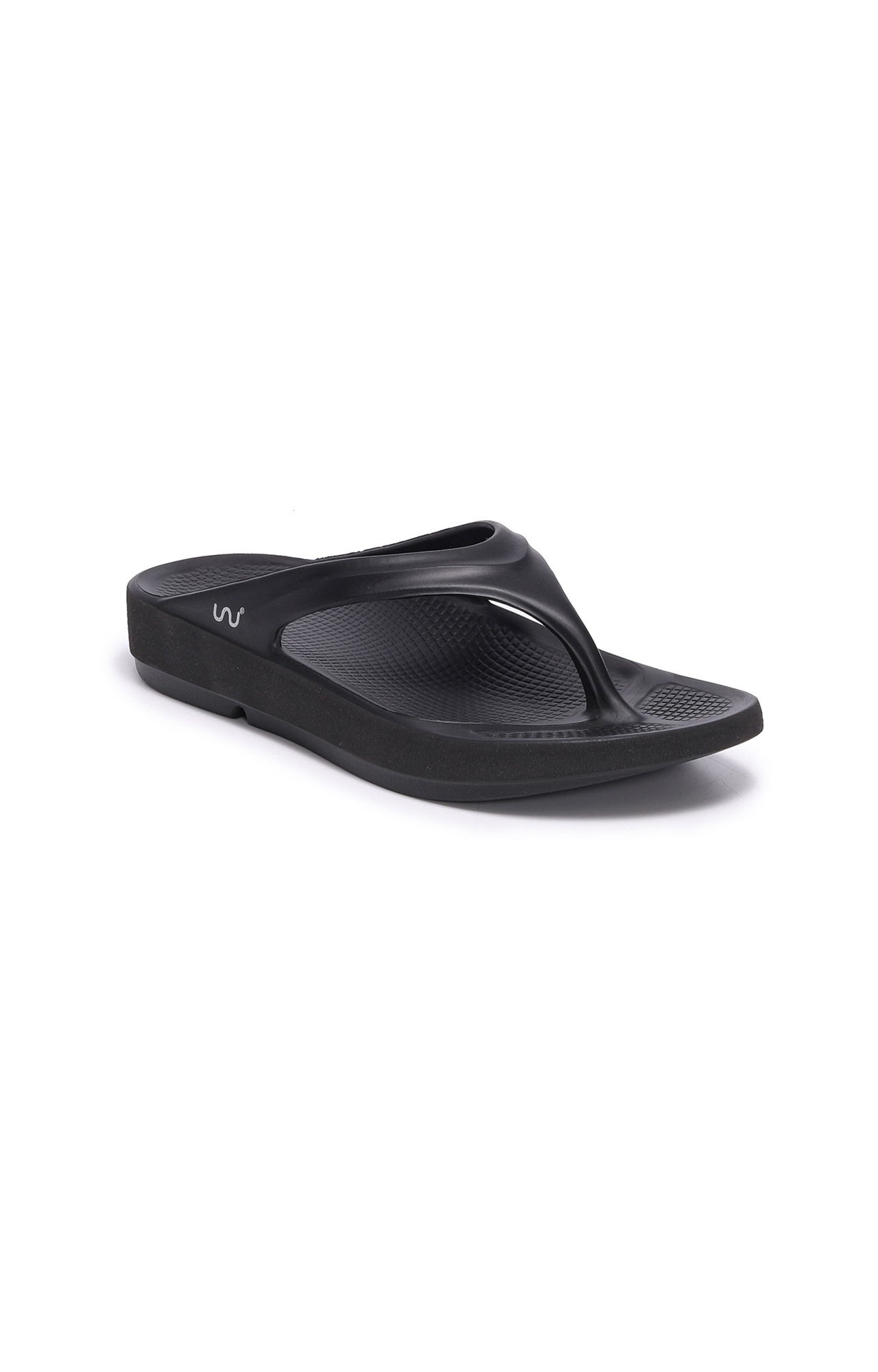 Women Black V Shape Lite Flip Flops
