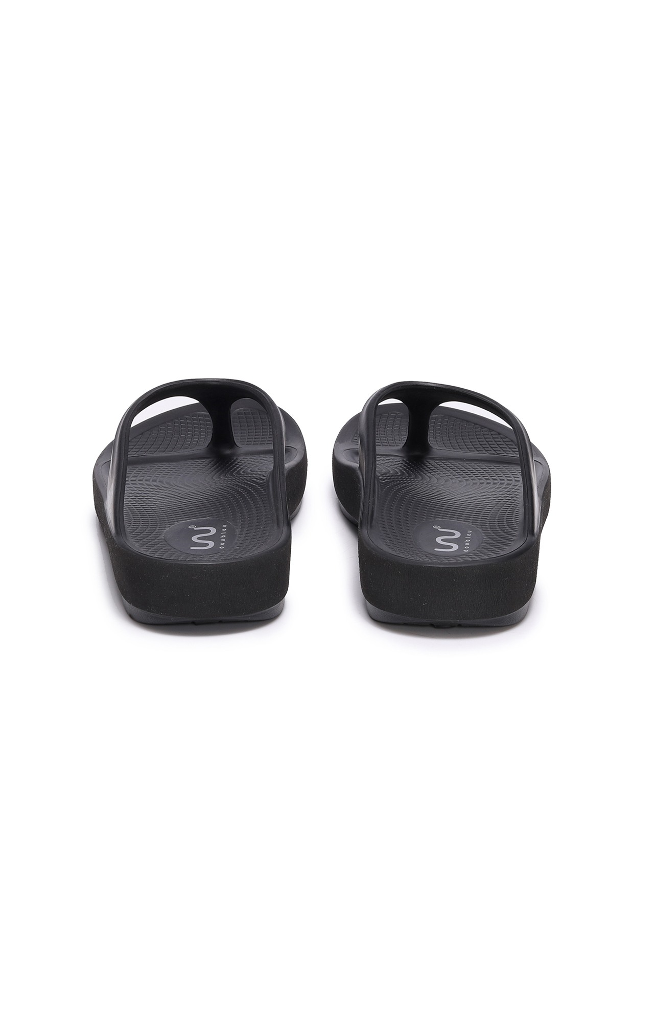 Women Black V Shape Lite Flip Flops